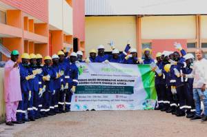 Group photo of Nasarawa State Fabricators at the Ahmadu Bello University, Zaria during the training of fabricators under the Evidence-Based Regenerative Agriculture to Address Climate Change in Africa Project