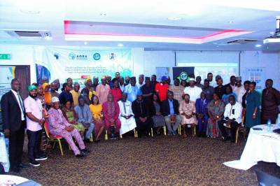 Group photo of participants taken shortly after the launch of the project, “A Consultative Engagement Exercise for a Product Profile Design for Nigeria’s Public-Private Partnership Digital Extension Delivery System”, in Lagos, Nigeria on Thursday, November 7, 2024.