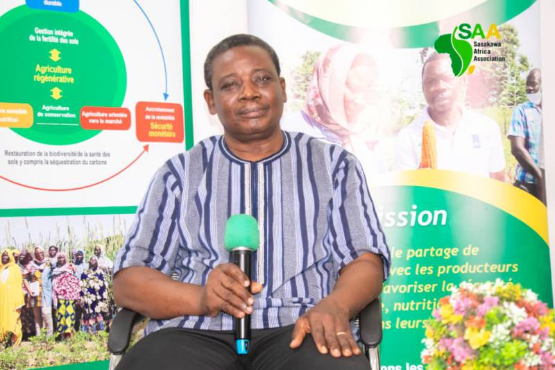 Dr. Hamado delivers his farewell message.