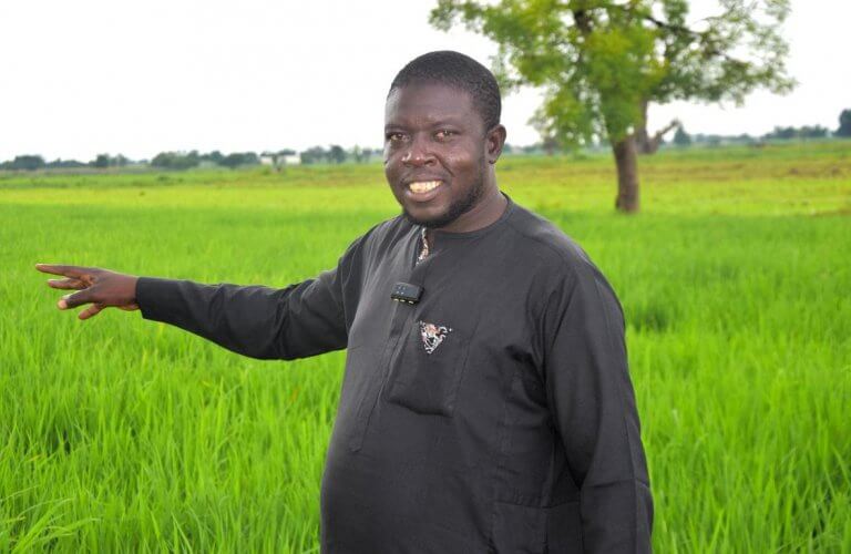 Dahiru Saidu a rice farmer in Karfi village